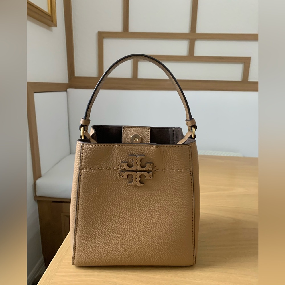 Tory Burch small bucket bag with top handle and cross body